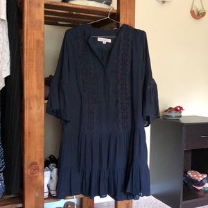 Loft long sleeve blue dress
